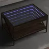 Image de vidaXL Table basse avec LED infini chêne marron 70x50x38 cm847706