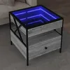 Image de vidaXL Table basse avec LED Infinity sonoma gris 50x50x51 cm847715