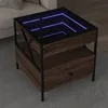 Image de vidaXL Table basse avec LED Infinity chêne marron 50x50x51 cm847716