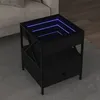 Image de vidaXL Table basse avec LED Infinity noir 40x40x51 cm847717