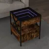 Image de vidaXL Table basse avec LED Infinity chêne fumé 40x40x51 cm847719