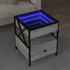 Image de vidaXL Table basse avec LED Infinity sonoma gris 40x40x51 cm847720