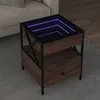 Image de vidaXL Table basse avec LED Infinity chêne marron 40x40x51 cm847721