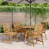 Image de vidaXL Ensemble à manger de jardin 5 pcs Bois d'acacia solide