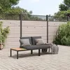 Image de vidaXL Salon de jardin 2 pcs avec coussins noir aluminium