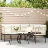 Image de vidaXL Ensemble de canapés de jardin et coussins noir acier textilène3283743