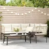 Image de vidaXL Ensemble de canapés de jardin et coussins noir acier textilène
