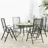Image de vidaXL Ensemble de chaises de jardin inclinables 5 pcs anthracite