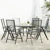 Image de vidaXL Ensemble de chaises de jardin inclinables 7 pcs anthracite3283763