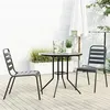 Image de vidaXL Ensemble de chaises de jardin empilables 3 pcs anthracite