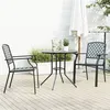 Image de vidaXL Ensemble de chaises de jardin empilables 3 pcs anthracite