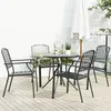Image de Vidaxl Ensemble De Chaises De Jardin Empilables 5 Pcs Anthracite