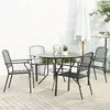 Image de vidaXL Ensemble de chaises de jardin empilables 5 pcs anthracite