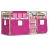 Image de vidaXL Vidaxl Lit Superposé Sans Matelas Rose 75x190 Cm Bois De Pin Massif