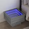 Image de vidaXL Table de chevet avec LED infini sonoma gris 40x40x30 cm3284068