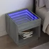Image de vidaXL Table de chevet avec LED infini sonoma gris 50x50x50 cm3284089