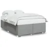 Image de vidaXL Cadre de lit sans matelas gris clair 140x190 cm tissu