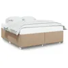 Image de vidaXL Cadre de lit sans matelas cappuccino 200x200 cm similicuir