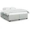 Image de vidaXL Cadre de lit sans matelas gris clair 180x200 cm velours