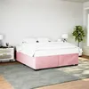 Image de vidaXL Cadre de lit sans matelas rose 200x200 cm velours