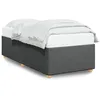 Image de vidaXL Cadre de lit Gris foncÃ© 90x190 cm Tissu
