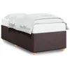 Image de vidaXL Cadre de lit sans matelas marron foncé 90x190 cm tissu