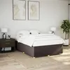Image de vidaXL Cadre de lit sans matelas marron foncé 140x190 cm tissu