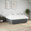Image de vidaXL Cadre de lit sans matelas gris foncé 180x200 cm tissu