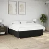Image de vidaXL Cadre de lit sans matelas noir 180x200 cm tissu