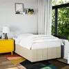 Image de vidaXL Cadre de lit sans matelas crème 120x200 cm tissu