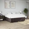 Image de vidaXL Cadre de lit sans matelas marron foncé 180x200 cm tissu