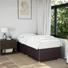 Image de vidaXL Cadre de lit sans matelas marron foncÃ© 80x200 cm tissu