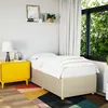 Image de vidaXL Cadre de lit sans matelas crème 90x200 cm tissu