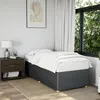 Image de vidaXL Cadre de lit sans matelas gris foncé 100x200 cm tissu