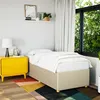 Image de vidaXL Cadre de lit sans matelas crème 100x200 cm tissu