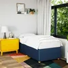 Image de vidaXL Cadre de lit sans matelas bleu 100x200 cm tissu