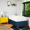 Image de vidaXL Cadre de lit sans matelas bleu 100x200 cm tissu