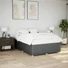 Image de vidaXL Cadre de lit sans matelas gris foncé 140x190 cm tissu