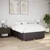 Image de vidaXL Cadre de lit sans matelas marron foncé 140x190 cm tissu