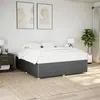 Image de vidaXL Cadre de lit sans matelas gris foncé 200x200 cm tissu