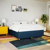 Image de vidaXL Cadre de lit sans matelas bleu 200x200 cm tissu
