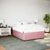 Image de vidaXL Cadre de lit sans matelas rose 140x200 cm velours