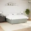 Image de vidaXL Cadre de lit Gris clair 180x200 cm Velours