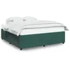 Image de vidaXL Cadre de lit sans matelas vert foncé 180x200 cm velours