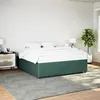 Image de vidaXL Cadre de lit sans matelas vert foncé 200x200 cm velours