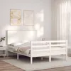 Image de vidaXL Sommier Ã  lattes de lit avec matelas CrÃ¨me 80x200 cm Tissu