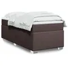 Image de vidaXL Sommier à lattes de lit avec matelas Marron foncé 90x190 cm