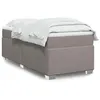 Image de vidaXL Sommier à lattes de lit avec matelas Taupe 90x190 cm Tissu