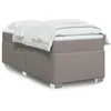 Image de vidaXL Sommier Ã  lattes de lit avec matelas Taupe 90x190 cm Tissu