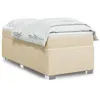 Image de vidaXL Sommier à lattes de lit et matelas Crème 90x190 cm Tissu